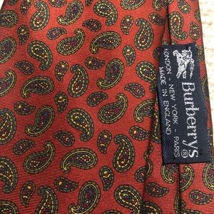 Vintage Burberry Silk Paisley Tie